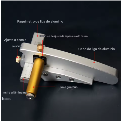 1 peça de cortador de tiras ajuste de espessura, cortador de tira de couro, faça você mesmo, cortador de cinto, cortador de linha de couro, ferramenta para fabricação de artigos de couro