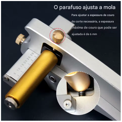 1 peça de cortador de tiras ajuste de espessura, cortador de tira de couro, faça você mesmo, cortador de cinto, cortador de linha de couro, ferramenta para fabricação de artigos de couro