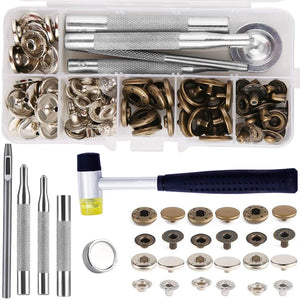 Conjunto de Prendedores de Pressão - Botão de Metal