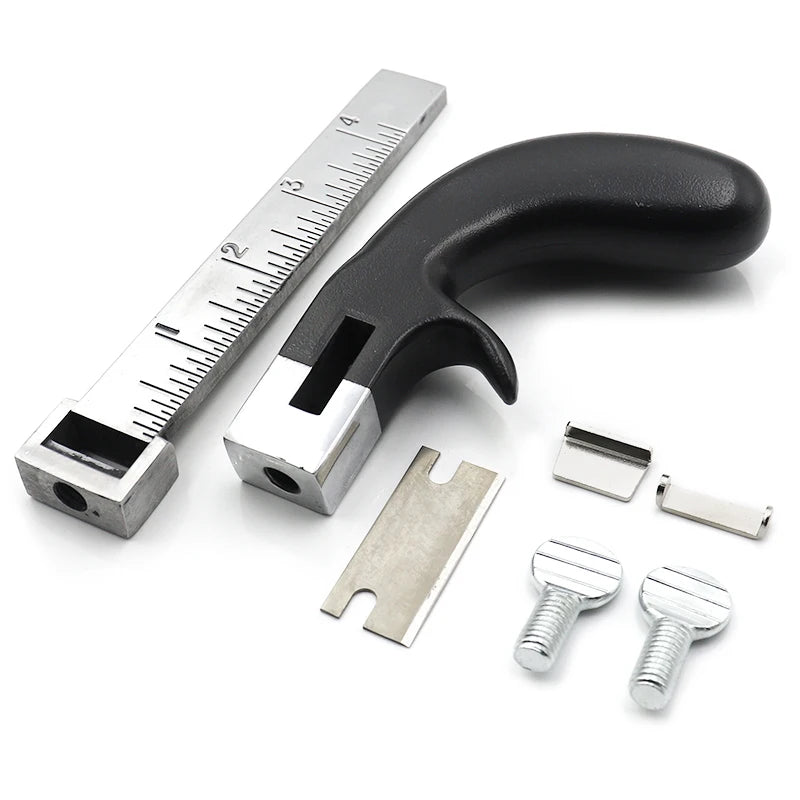 Cortador de tira de couro - ferramenta de corte de couro - Fieira - corte manual com 3 lâminas