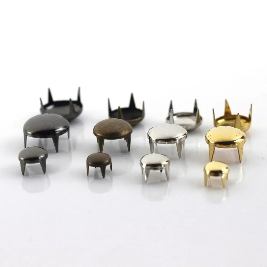 Kit Rebites de garra - 100 peças 2-6mm Metal redondo tachas Accessorios 13 tamanhos