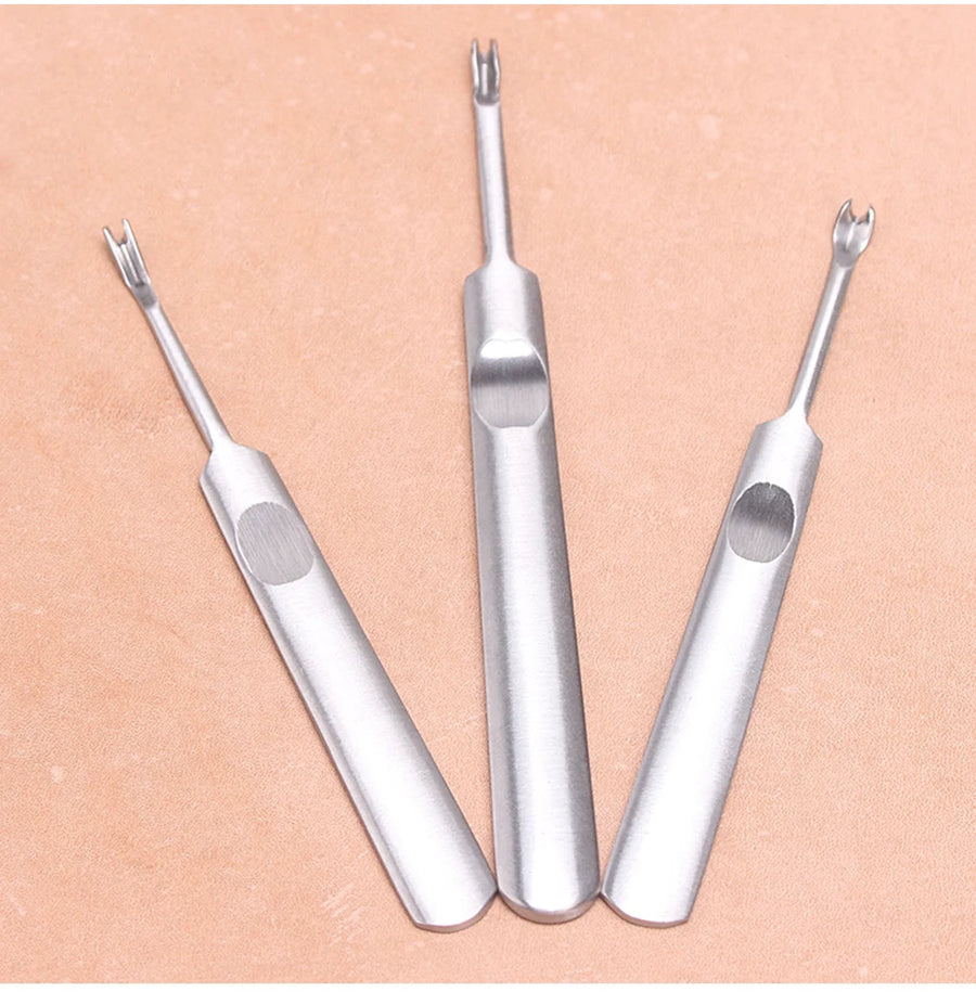 Kit 3 pçs - desquinador de couro -