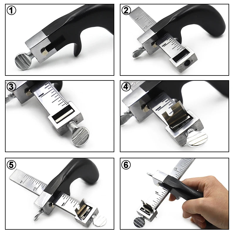 Cortador de tira de couro - ferramenta de corte de couro - Fieira - corte manual com 3 lâminas