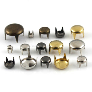 Kit Rebites de garra - 100 peças 2-6mm Metal redondo tachas Accessorios 13 tamanhos