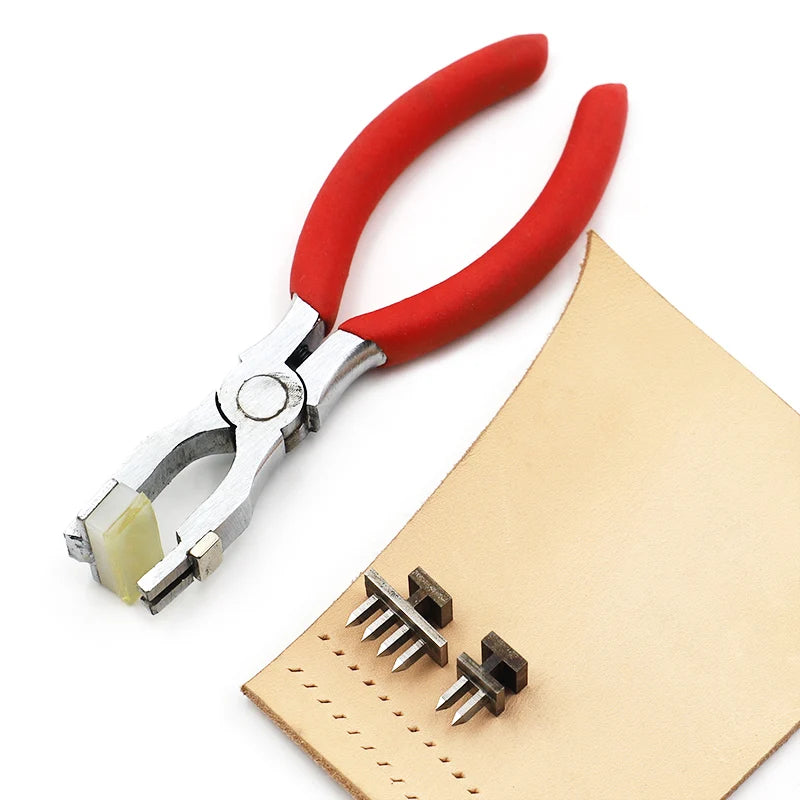 Alicate furador - soco portátil - para artesanato de couro - costura de diamante
