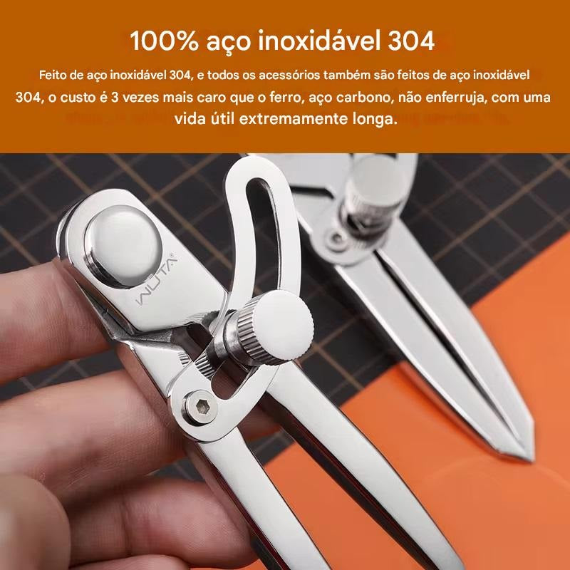 Compasso - WUTA-304 Stainless Steel - ajustável - totalmente polido