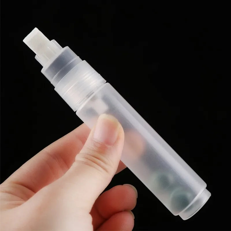 Conjunto de 7 peças de hastes de plástico vazias para caneta 3mm 8mm 10mm 15mm 30mm pintura em couro