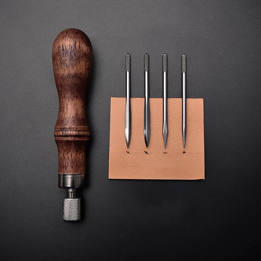 Kit - Cravador de corte - Sovela - 4 em 1 - losango perfuração - ferramentas de costura de couro
