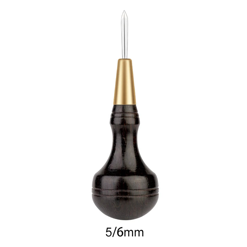 Ferramenta perfuradora de couro - cabo de madeira sândalo - furador forma de diamante - para costura - sovela - cravador de corte