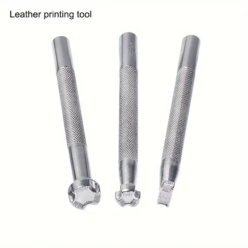Carimbo Couro - Balaiado - profissional - selos para couro artesanato - trabalho profissional - 10cm - 3 peças