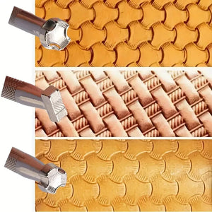 Carimbo Couro - Balaiado - profissional - selos para couro artesanato - trabalho profissional - 10cm - 3 peças