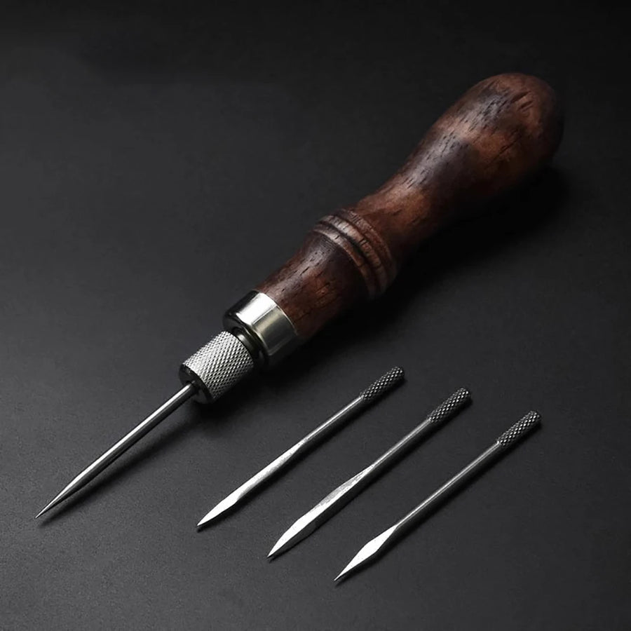 Kit - Cravador de corte - Sovela - 4 em 1 - losango perfuração - ferramentas de costura de couro