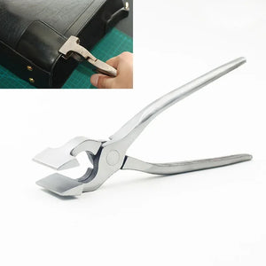 1 peça alicate de ajuste de borda de couro, alicate de pressão para achatar, braçadeira para bolsa de couro, cinto de pano, ferramentas manuais faça você mesmo, alicate de braçadeira fixa