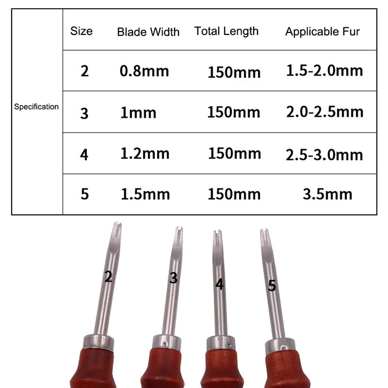 Desquinador - Ferramenta de corte de couro - para artesanato - ferramenta prática para chanfrar 0.8/1.0/1.2/1.5mm