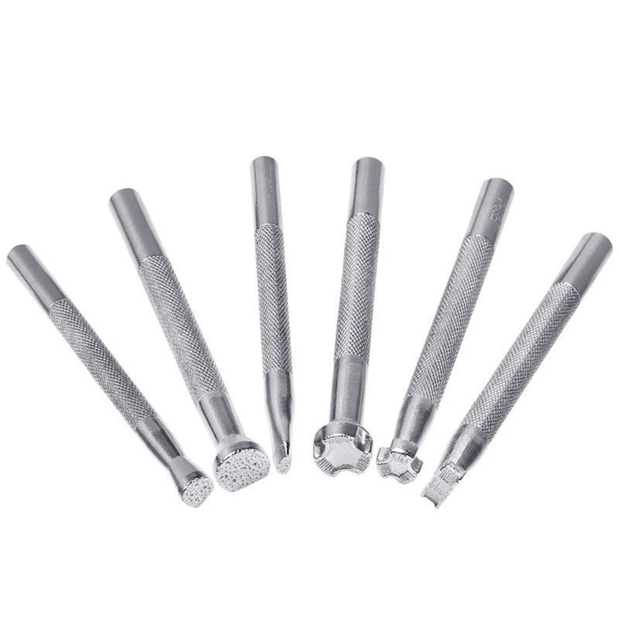 Kit 6 peças - Carimbo Couro - Balaiado - profissional - selos para couro artesanato - trabalho profissional - 11cm - 6 peças