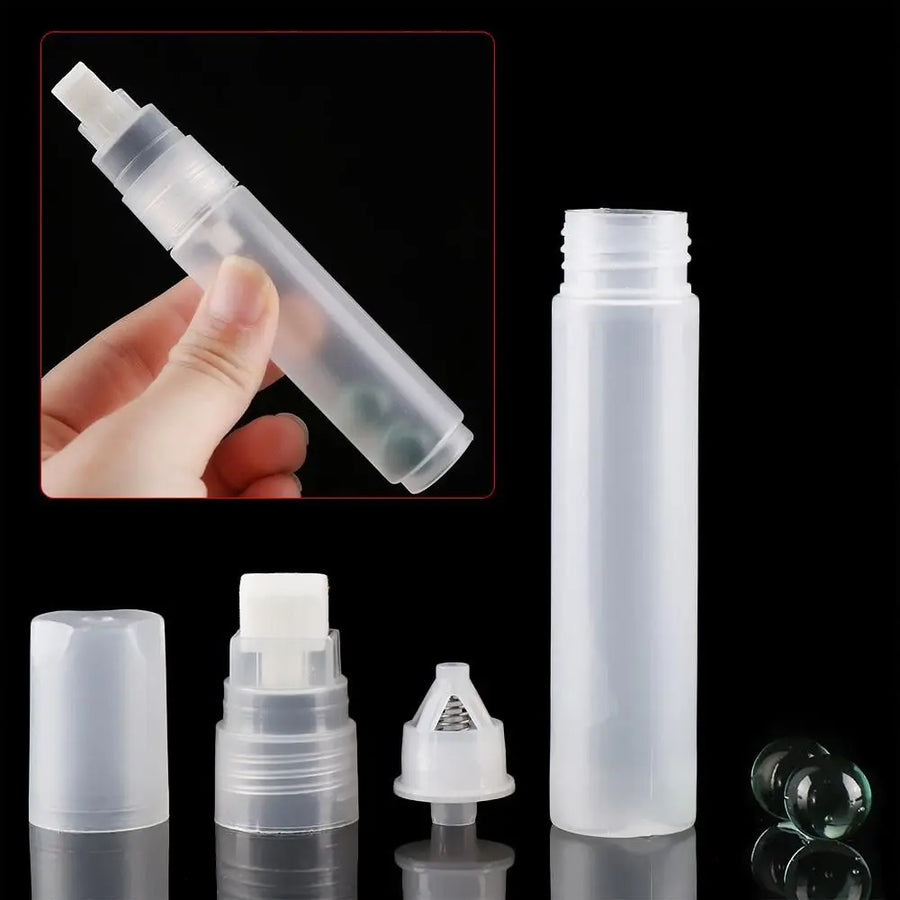Conjunto de 7 peças de hastes de plástico vazias para caneta 3mm 8mm 10mm 15mm 30mm pintura em couro