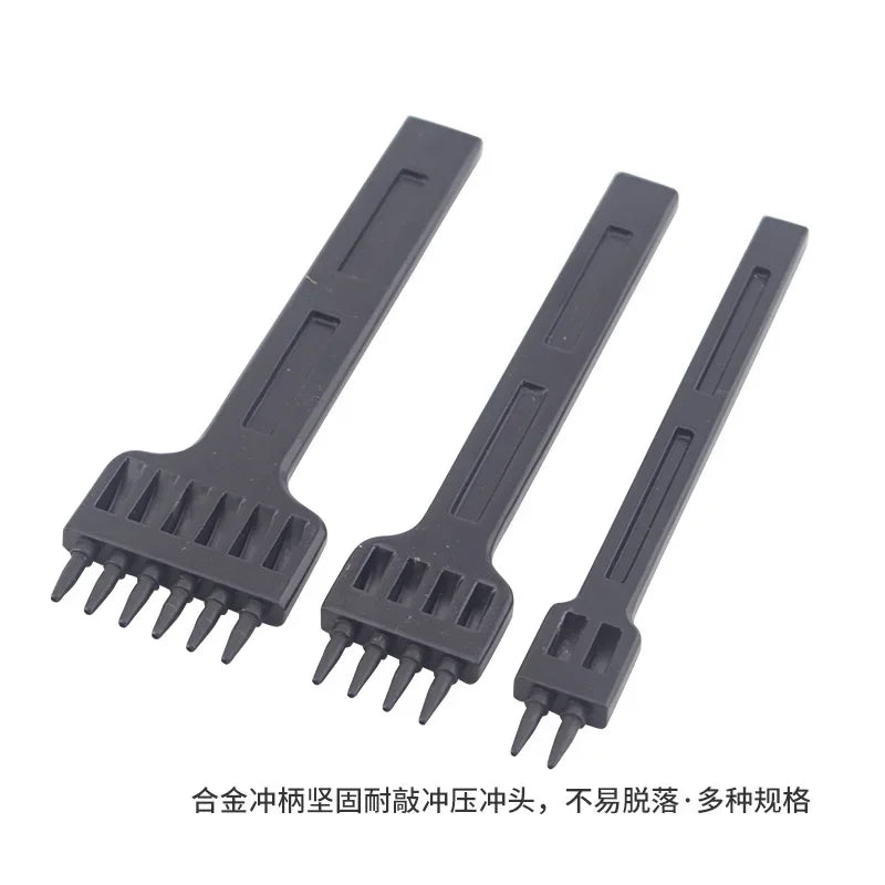 Furador redondo - 1pc - 4/5/6mm - para couro - cor preta - perfurador para costura - para selaria