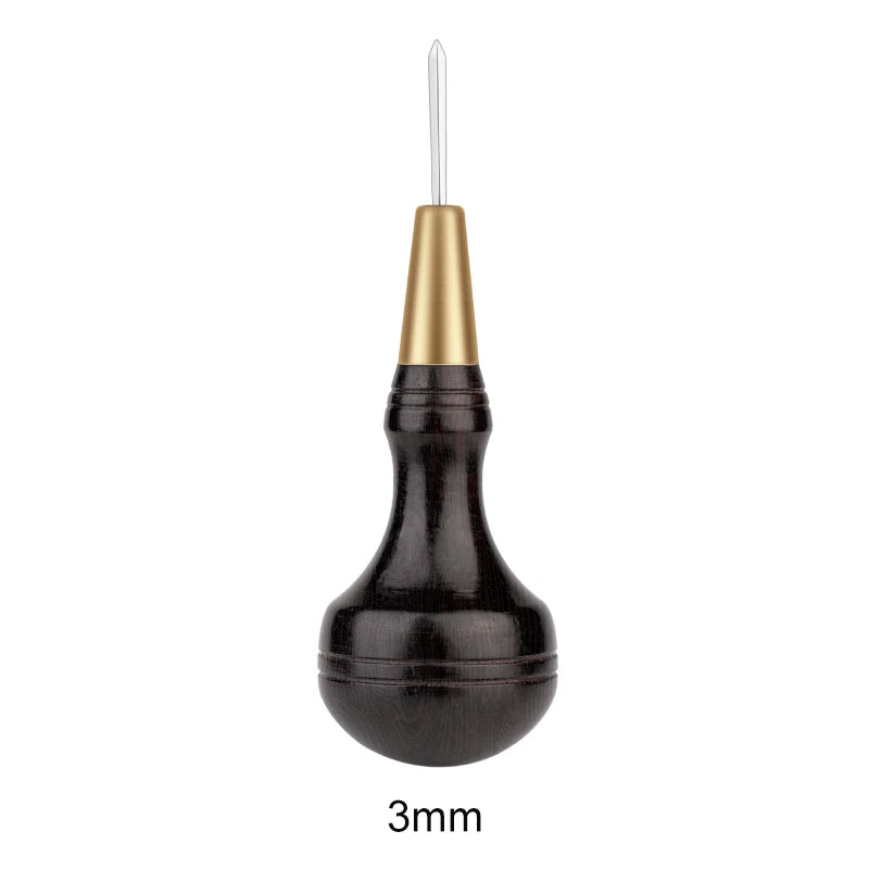 Ferramenta perfuradora de couro - cabo de madeira sândalo - furador forma de diamante - para costura - sovela - cravador de corte