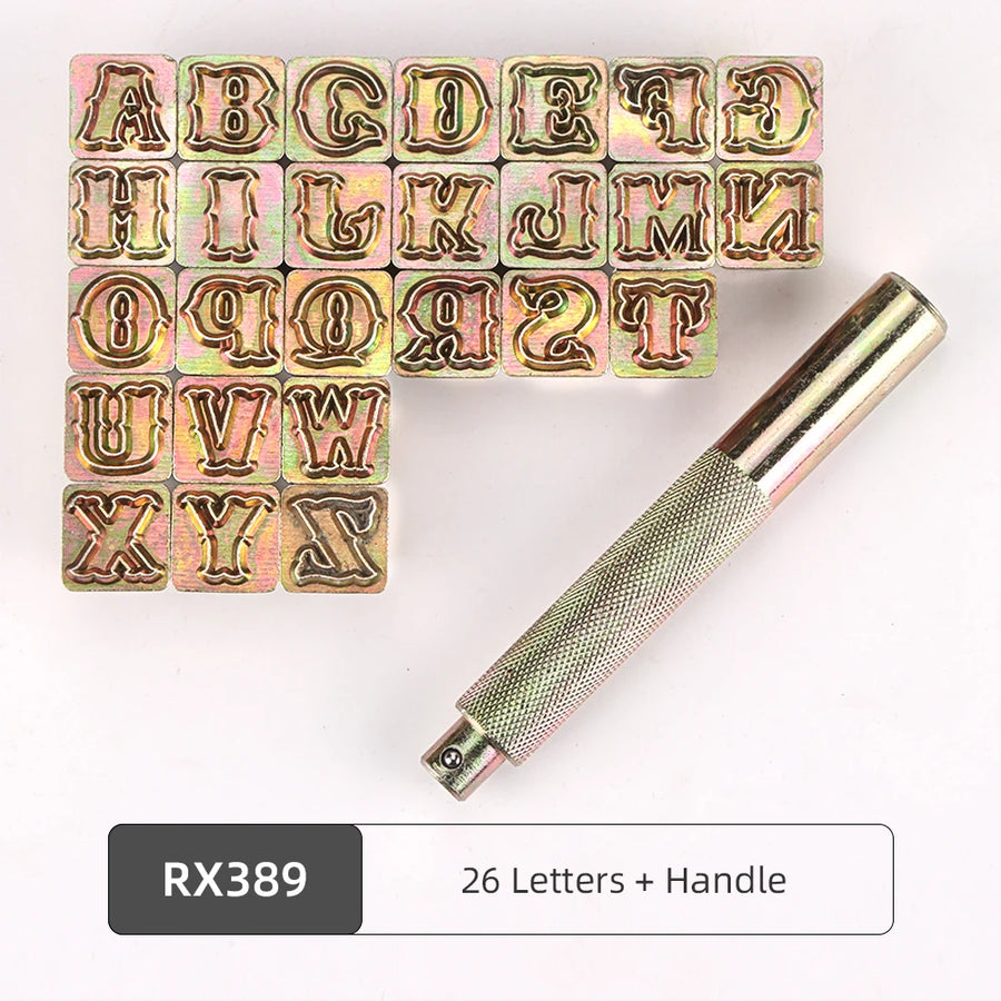 Letras e números - selos perfuradores - conjunto de ferramentas - artesanato em couro A-Z/0-9