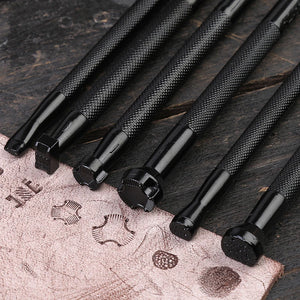 KIT com 6pcs - ferramentas de impressão - de carimbo em couro - selo escultura - selos artesanato em couro