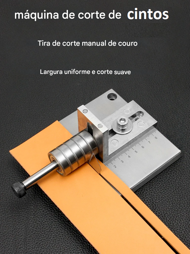 Cortador de tiras 60mm - para correia de couro - ajustável - liga de alumínio - corte couro