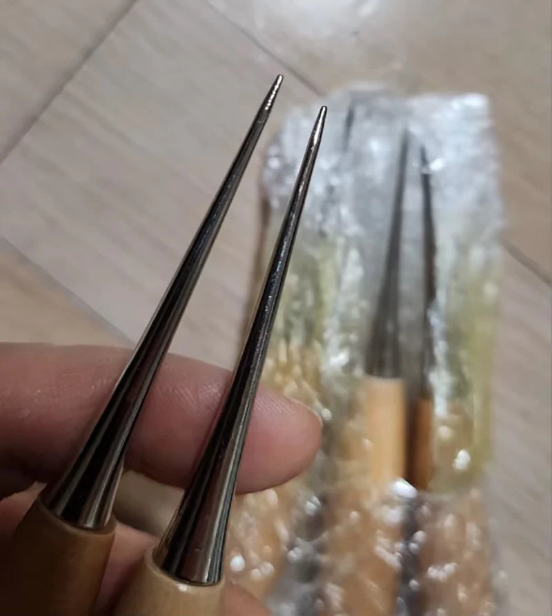 WUTA 2pecas Ferramenta de costura manual para couro, furador tipo sovela artesanato em couro, para fazer furos